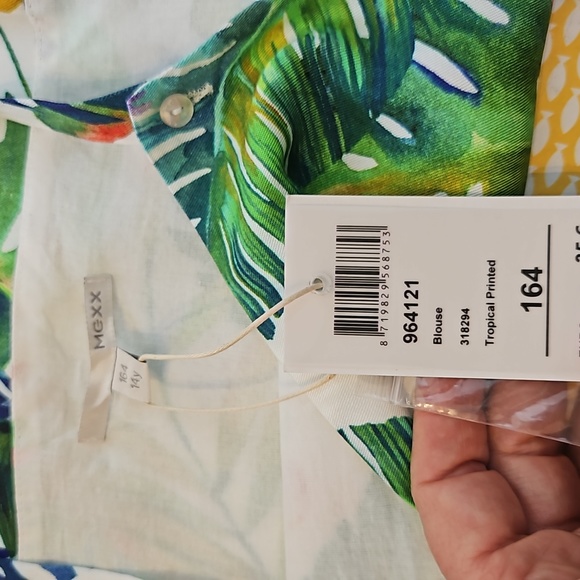 NWT Mexx tropical floral strap summer top, lined, viscose, 14 yrs fits UK 6-8-10 - Picture 15 of 17